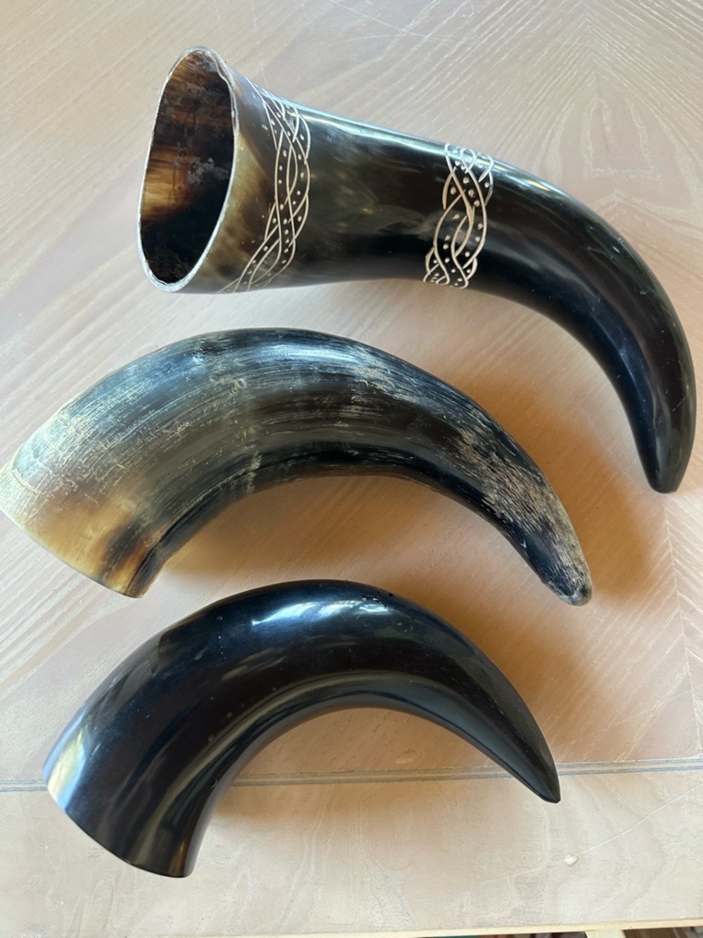 Decorative Black Horn Accent Set
